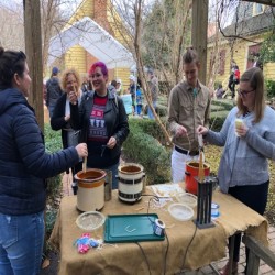 Exterior photo, candle making