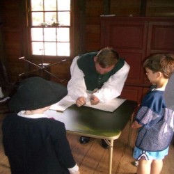 Interior photo, fire starting